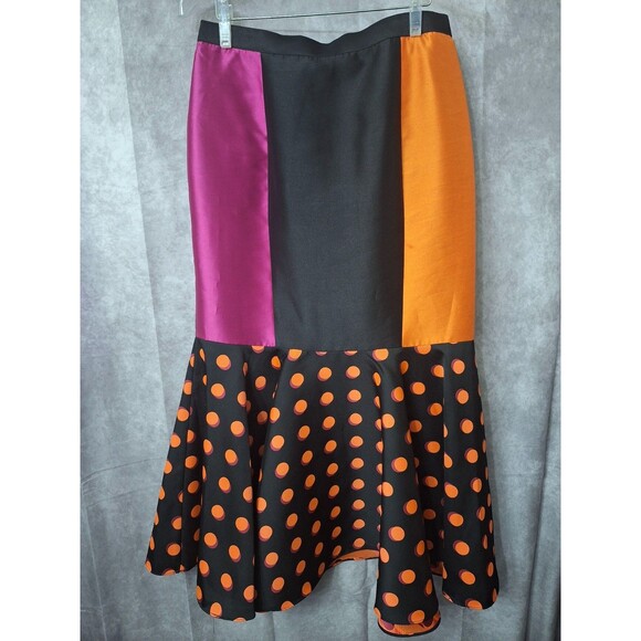 Donna Vinci 2pc Polka Dot Skirt Suit Sz 12 Rhinestones Clown Dopamine Colorful - Picture 13 of 16